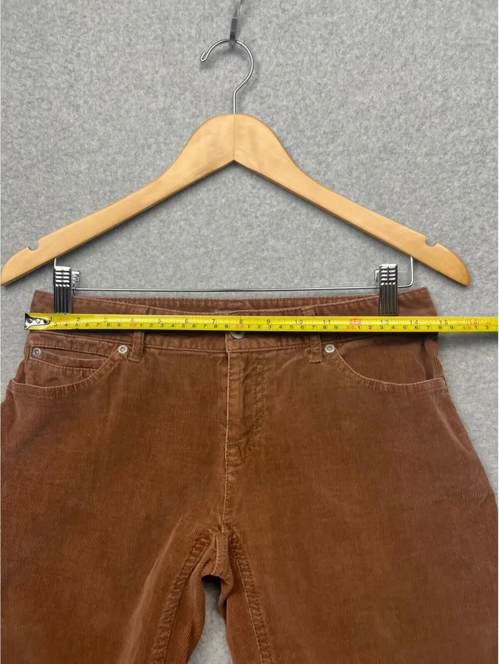 J Jill Corduroy Slim Leg Pants Women's Petites Size 2 Casual Rust Brown Simple